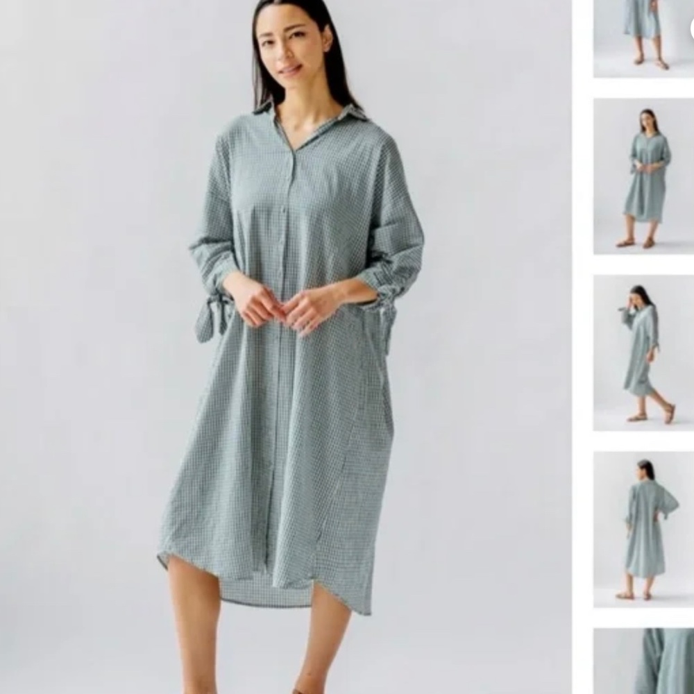 Mirth / kyoto house dress in jasper gingham XS